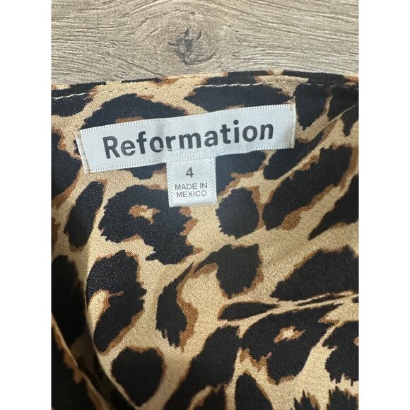 Reformation Elva Leopard Print Sleeveless Minidress 4 - Picture 4 of 9